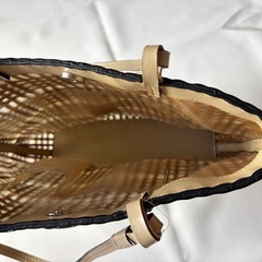 手編みかごバック 夏用 手提げバックの画像