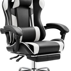 入荷は8/4夕方です ゲーミングチェア パソコンチェア オフィスチェア デスクチェア ゲーム用チェア リクライニング ハイバック ヘッドレスト ランバーサポート ひじ掛け付き 高さ調整機能 150°チルト可 PUレザー転売OK　倒産品　まとめ売り　ネット商材　アマゾン引き上げ商品　メルカリ　副業の画像