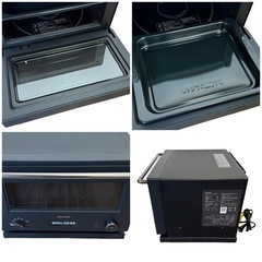 ◯美品 2024年製 バルミューダ オーブンレンジ BALMUDA The Range K09A-BK ブラック 黒色 角皿/説明書付属 中古品■ジモティ姫路の画像
