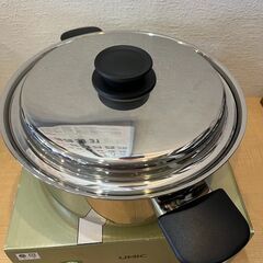 ★未使用品　ステンレス製鍋　両手深型鍋　24cmの画像