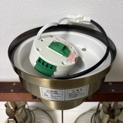 4灯シーリングライト 木製 ゴールド ガラス mw0511の画像