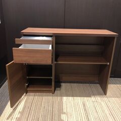 【展示品・未使用品】キッチンカウンター ゴミ箱収納付き キッチン収納💳自社配送時🌟代引き可💳※現金、クレジット、スマホ決済対応※【送料に設置込】の画像