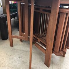 【ジャングル・ジャングル岩出店】【A822】木製ガーデンテーブルセット 中古 家具 和歌山 岩出市 紀の川市 海南市の画像