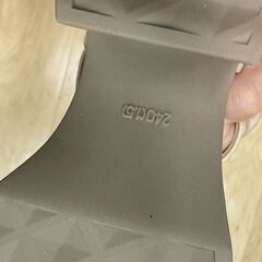厚底ベージュストラップサンダル（24cm）安定感のあるヒールの画像