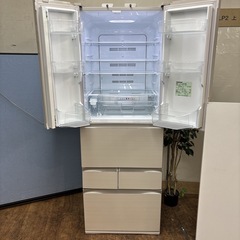 I367 🌈 ジモティー限定価格！ TOSHIBA 6ドア冷蔵庫（458L 観音開き） ⭐ 動作確認済 ⭐ クリーニング済の画像
