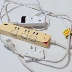 電源タップ　3口　4点セットの画像