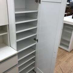 ★リユースのサカイ春日部店★KJ11116  シューズボックス ホワイト H161×W45×D35 クリーニング済みの画像