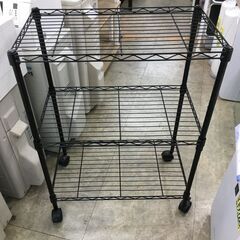 メタルラック　黒　キャスター付きの画像