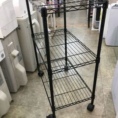メタルラック　黒　キャスター付きの画像