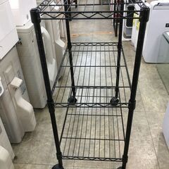 メタルラック　黒　キャスター付きの画像