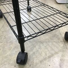 メタルラック　黒　キャスター付きの画像