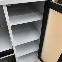 ★リユースのサカイ春日部店★KJ11118  レンジ台 ホワイト H82×W88×D40 クリーニング済みの画像