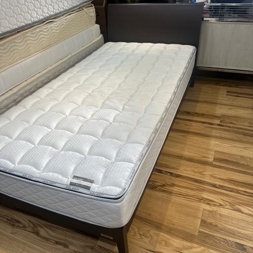 フランスベッド フレーム& Asleepマットレスシングルベッド 幅98cm