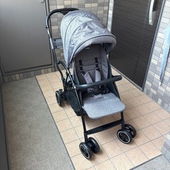 【ほぼ未使用/値下げ相談OK！】カトージベビーカー2Seater next ブラックチェックの画像