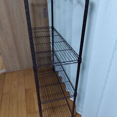 中古美品　スチール棚 (ブラウン)の画像