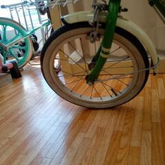 【リユースのサカイ八街店】★ジモティ割あり★子供用自転車　16インチ　緑　グリーン　クリーニング済　YJ7093の画像