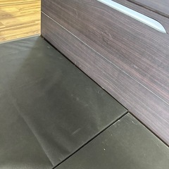 ダブルベッド　140cm マットレス付き　引き出し付きの画像