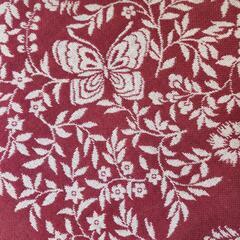 【未使用】HANAE MORI　こたつ掛け　小花と蝶　180㎝×180㎝　森英恵の画像