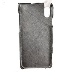 【ドリーム池田店】プラダ　Iphone XS max用カバー　ブラック×メタルチャーム　IKZ-253の画像