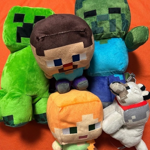 未使用！！Minecraft ぬいぐるみ4体セット Amazon.co.jp: マインクラフト シャイニー BIGぬいぐるみ