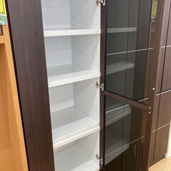 ★ジモティ割引あり★【リユースのサカイ野々市店】扉付きラック　茶 W(幅)59×D(奥行き)42×H(高さ)180 ※クリーニング済みの画像