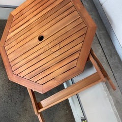 八角テーブル　保管品　新品　ガーデンテーブルの画像