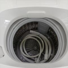 【ドリーム尾浜店】3.8kg洗濯機　ヤマゼン　YWMB-38　2024年製　WH/BK　※スレあり　高さ(H)79×幅 (W)47×奥行(D)50(cm)の画像