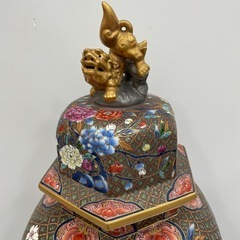 有田焼 飾り壺 台座込 約70センチ の画像