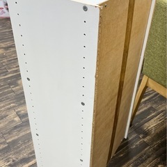 ①【中古品】3段 カラーボックス 木製 ホワイト ワイドタイプ 収納家具の画像
