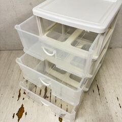  24793  キャスター付き3段衣装ケース    ◆大阪市内・東大阪市他 6,000円以上ご購入で無料配達いたします！◆ ※高槻・枚方方面◆西宮・尼崎方面◆生駒方面　それぞれ条件付き無料配送あり！            の画像