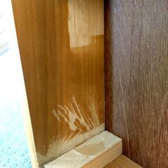 △ 木製踏み台  踏台 ふみだい 木製 高さ 10cm 横幅 74cm 奥行 23.8cm 傷ありの画像