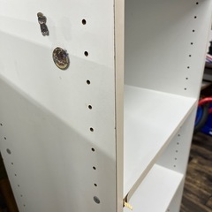 ②【中古品】3段 カラーボックス 木製 ホワイト ワイドタイプ 収納家具の画像
