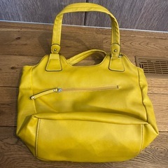 マスタードイエロー　ハンドバッグの画像
