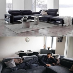 【31〜2日引取限定】定価約87万 ボーコンセプト BoConcept「Hampton ハンプトン」高級収納付ソファ＆専用クッションセット 八村塁選手同型 の画像