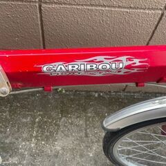 リサイクルショップどりーむ荒田店　No404 自転車　ミニベロ　CARIBOU　LIGHT　カリブーライト　ギア切り替え付き　軽量アルミフレームで快適♪　折りたたみ固着　不可(´;ω;｀)の画像