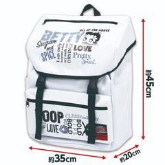 【未使用品】ベティ　ベティちゃん　ベティーブープ　BIGリュック　白　黒　２種セット　①の画像