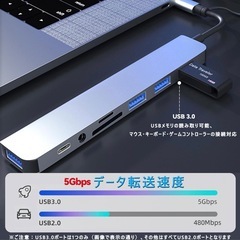 PC 多機能 USBハブ カードリーダー 新品未開封品の画像