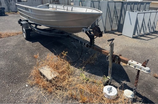 バラ売り可　アルミボート 12フィート 牽引トレーラー付 詳細不明 現状品
