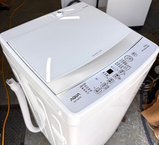 AQUA 洗濯機 AQW-S50E3(W) 5kg 2024年製 札幌市内配送可 【6ヵ月保証】 美品 23年製 AQUA アクア 5kg 全