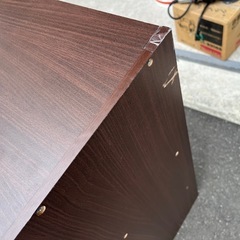3段 ダークブラウン カラーボックス 収納 棚 マルチ収納 本 教科書 整理にも 中古品 ③の画像