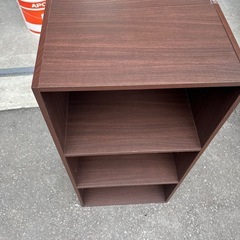 3段 ダークブラウン カラーボックス 収納 棚 マルチ収納 本 教科書 整理にも 中古品 ③の画像