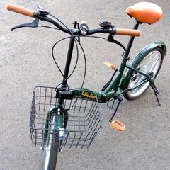 Folding Bicycle 20インチ 折りたたみ自転車 6段変速 鍵無し グリーン系 折り畳み コンパクト 小型 札幌市 中央区 南12条の画像