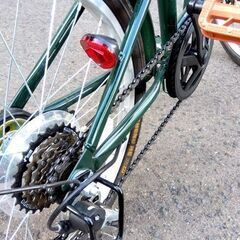 Folding Bicycle 20インチ 折りたたみ自転車 6段変速 鍵無し グリーン系 折り畳み コンパクト 小型 札幌市 中央区 南12条の画像
