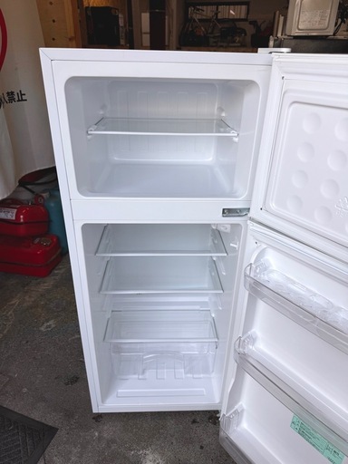 札幌市内配送可 【6ヵ月保証付き】美品 22年製 Haier ハイアール 130L 2ドア冷蔵庫 JR-N130B-W 右開き
