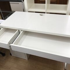 ★リユースのサカイ春日部店★KJ11125 IKEA デスク ホワイト H75×W105×D50 クリーニング済みの画像