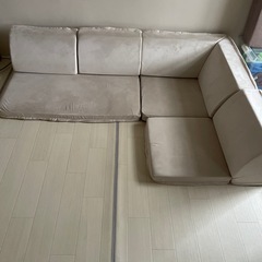 ローソファ　ベージュ　美品の画像