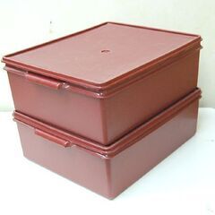 TUPPER WARE スーパーケース 幅48×奥38×高16cm クランベリー 収納ケース 収納 保存容器 タッパーウェア 札幌市 清田区 平岡の画像
