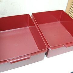 TUPPER WARE スーパーケース 幅48×奥38×高16cm クランベリー 収納ケース 収納 保存容器 タッパーウェア 札幌市 清田区 平岡の画像