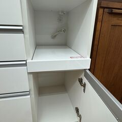 ★リユースのサカイ春日部店★KJ11127 ニトリ 食器棚 ホワイト H202×W120×D53 クリーニング済みの画像