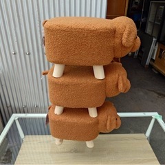 ● トイプードル 3点 あります  1点につき880円 動物 アニマル スツール 椅子 イス いす 木製 脚 北欧風 ミニ チェア インテリア 中古 ③の画像